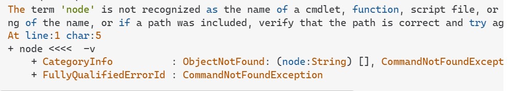 node undefined error